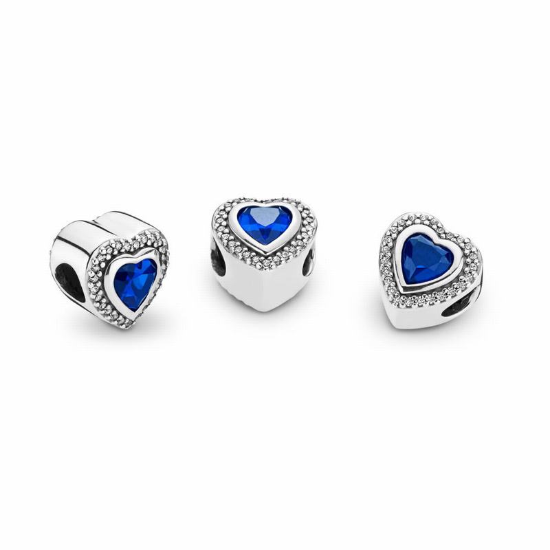 Talismane Pandora Sparkling Love Argint/Albastri (dLoIA23c)